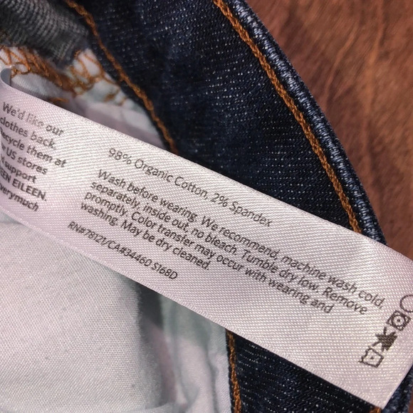 Eileen Fisher size 6 designer blue jeans - Picture 7 of 7